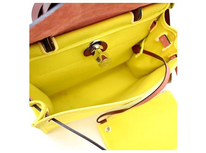 Hermès Hermes Herbag Zip PM Handtasche Gelb - Ansicht 6