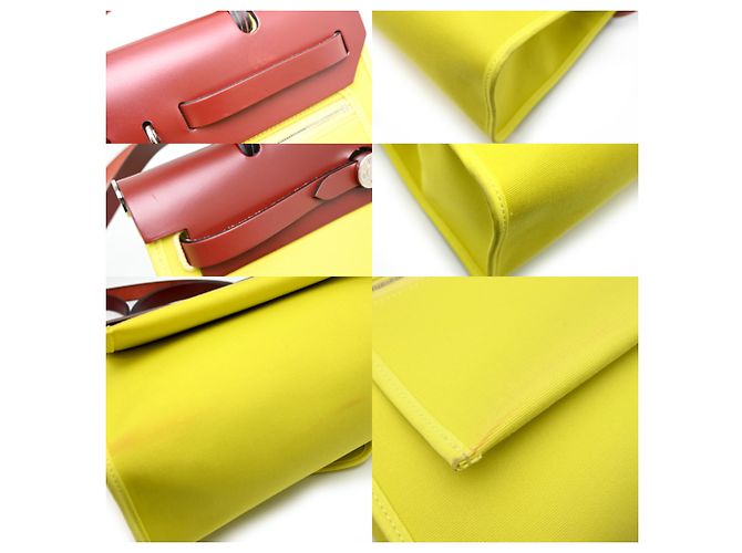 Hermès Hermes Herbag Zip PM Handtasche Gelb - Ansicht 7