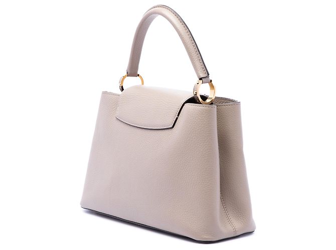 Louis Vuitton Marrón Taurillon Capucines MM Castaño Carne - vista 2