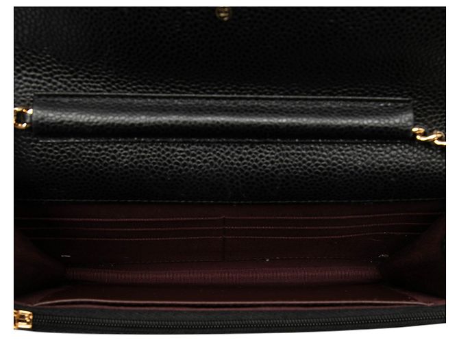 Chanel Black CC gesteppte Caviar Wallet on Chain Schwarz - Ansicht 4