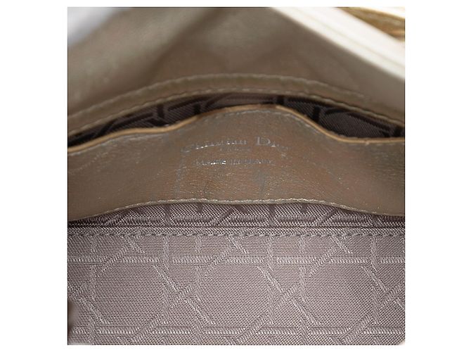 Lady Dior Lucky Dior Cannage in pelle di vitello micro metallizzata oro Dior D'oro - vista 4
