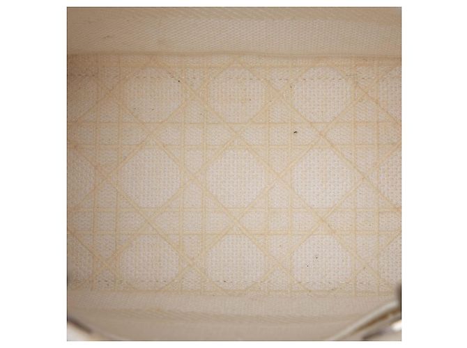 Dior Cannage Lady D Lite aus weißem Canvas, Größe Medium - Ansicht 4