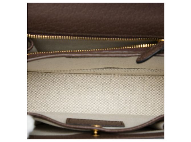 Borsa a manico Gucci Beige Small Jumbo GG Canvas Bamboo 1947 - vista 4