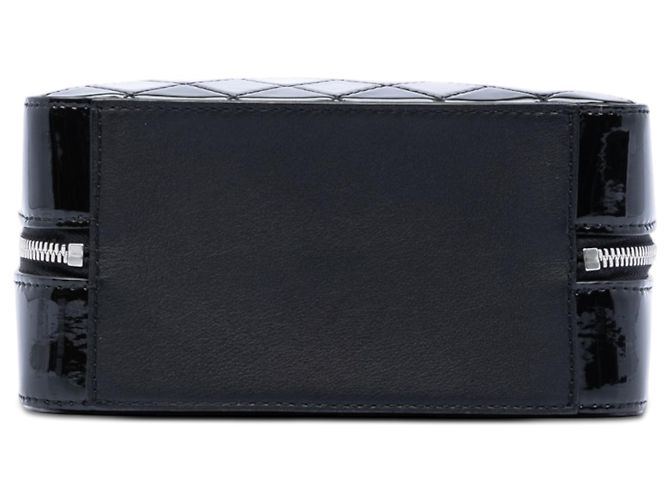 Beauty case da viaggio Chanel Black Small CC Quilted Patent Travel Kit Vanity Case Nero - vista 3