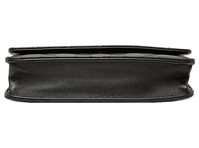 Chanel Schwarzes CC gestepptes Lammleder Wallet On Chain - Ansicht 3