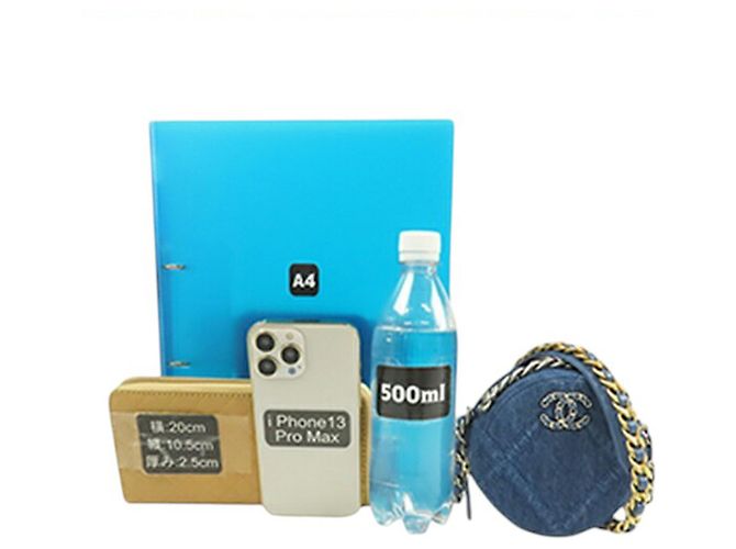 Clutch rotonda 19 in denim blu con catena Chanel - vista 16