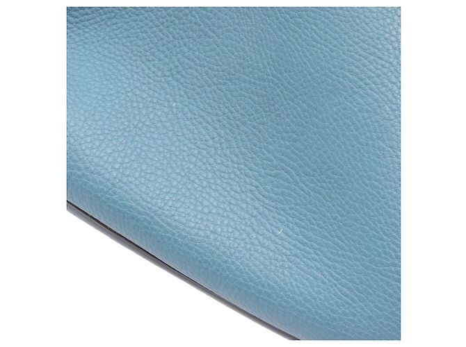 Borsa Gucci Blue Medium Calfskin Bamboo Shopper - vista 6