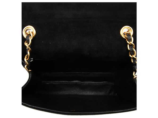 Chanel Black Small CC Quilted Suede Chain Crossbody Nero - vista 4