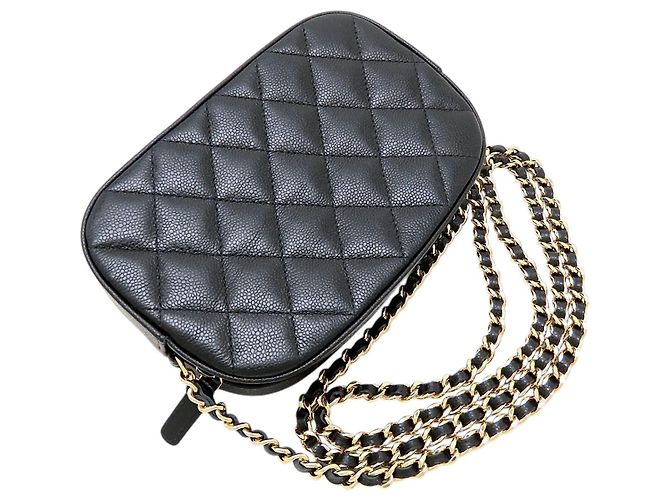 Chanel Black CC gesteppte Caviar Camera Bag Schwarz - Ansicht 2