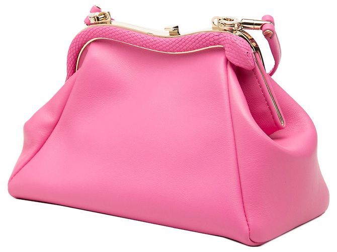 Bulgari Borsa a tracolla Serpentine in pelle rosa Bvlgari - vista 2