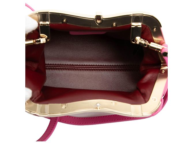 Bulgari Borsa a tracolla Serpentine in pelle rosa Bvlgari - vista 4