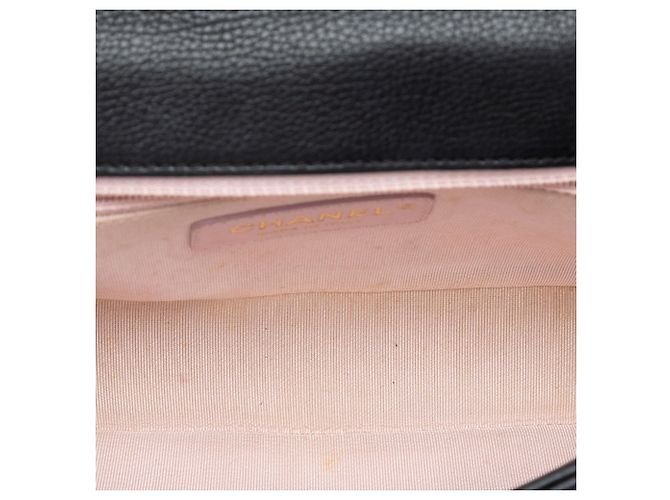 Chanel Black Small CC Quilted Caviar Studded Single Flap Nero - vista 4