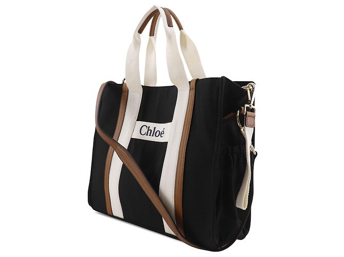 Borsa cambio Chloé in tela nera Nero - vista 2