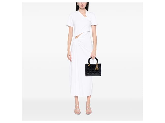 Dior Black Medium Patent Cannage Lady Dior Nero - vista 7