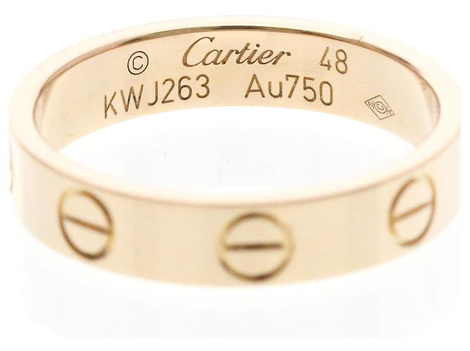 Anello Mini Love di Cartier in oro rosa D'oro - vista 5