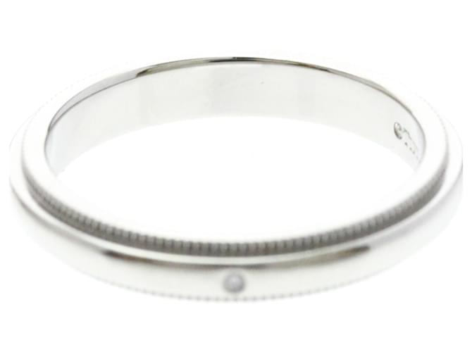Tiffany & Co Tiffany Milgrain Platinring mit Diamant Silber - Ansicht 5