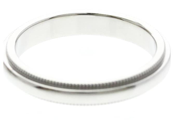 Tiffany & Co Tiffany Milgrain Platinring mit Diamant Silber - Ansicht 6