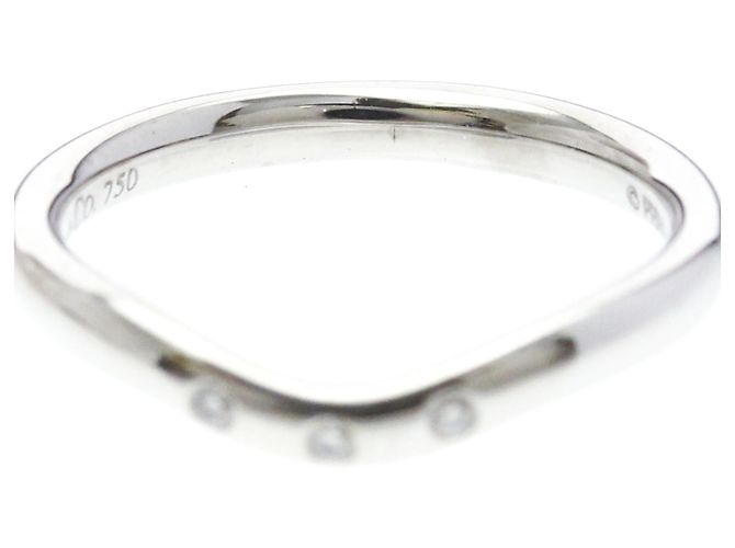 Tiffany & Co Tiffany Curved Band Ring mit 3 Diamonds Silber - Ansicht 5