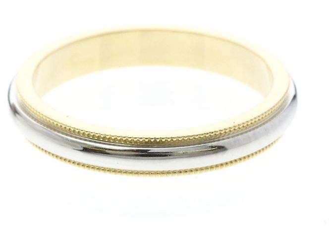 Tiffany & Co Tiffany Milgrain Band Ring Silber Golden - Ansicht 3