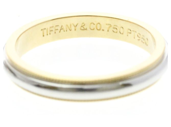 Tiffany & Co Tiffany Milgrain Band Ring Silber Golden - Ansicht 5