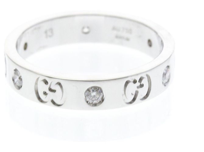 Anello Icon Gucci in oro bianco e diamante Argento - vista 2