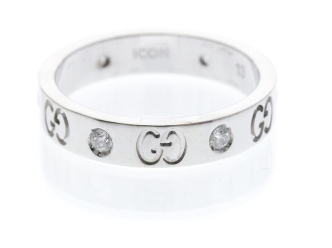 Anello Icon Gucci in oro bianco e diamante Argento - vista 3