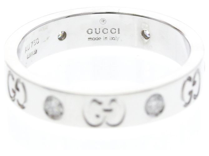 Anello Icon Gucci in oro bianco e diamante Argento - vista 5