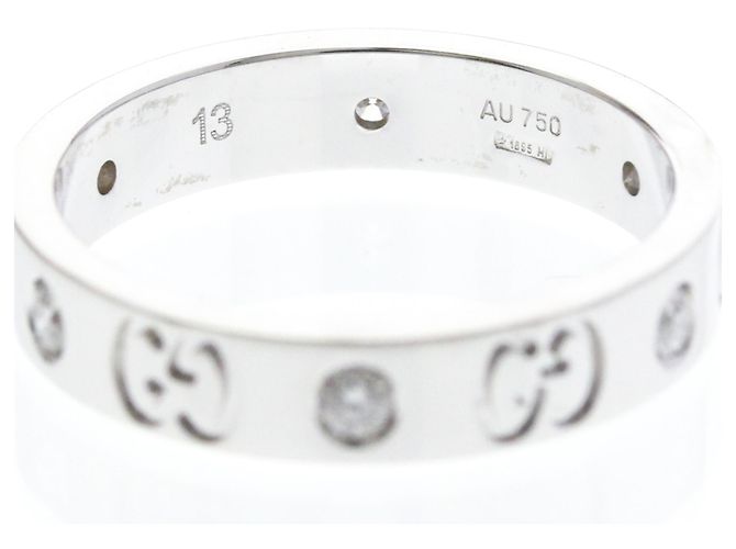 Anello Icon Gucci in oro bianco e diamante Argento - vista 6