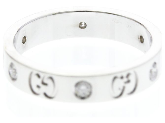 Anello Icon Gucci in oro bianco e diamante Argento - vista 8