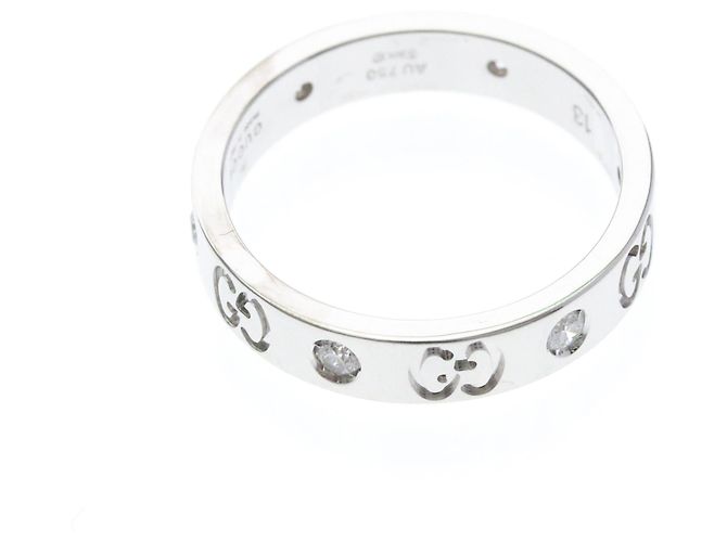 Anello Icon Gucci in oro bianco e diamante Argento - vista 9