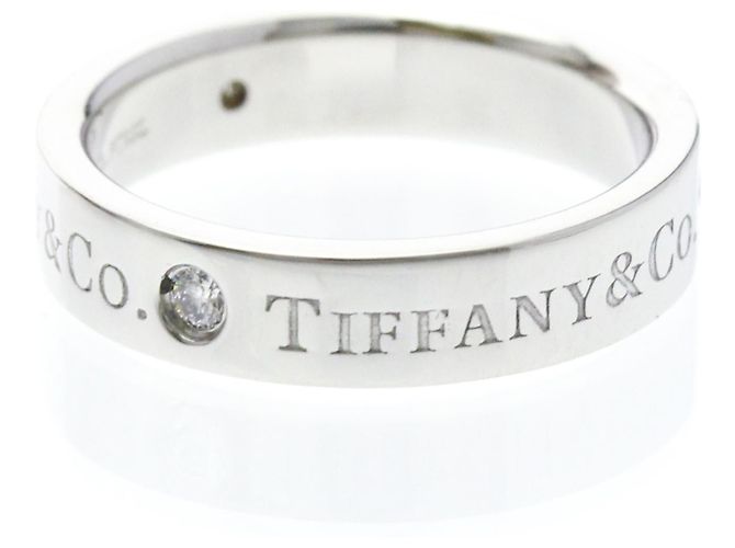Tiffany & Co Tiffany Flat Band Ring mit 3 Diamonds Silber - Ansicht 2