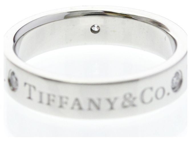 Tiffany & Co Tiffany Flat Band Ring mit 3 Diamonds Silber - Ansicht 5