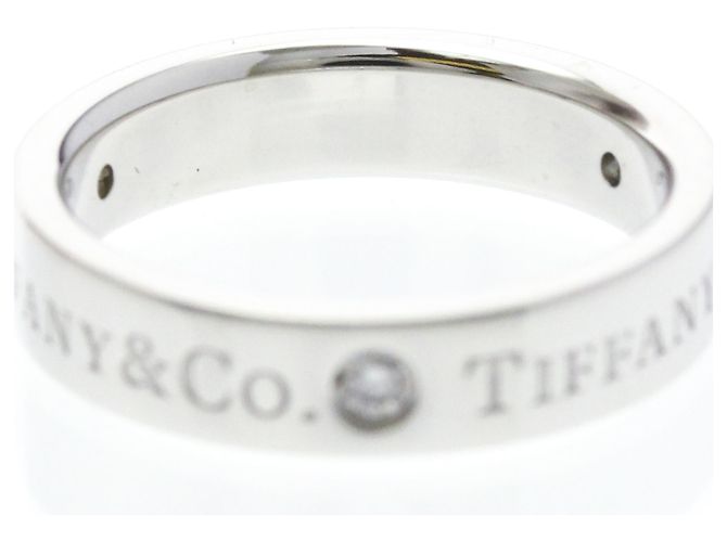 Tiffany & Co Tiffany Flat Band Ring mit 3 Diamonds Silber - Ansicht 6