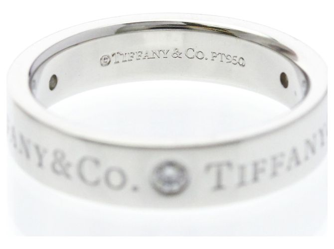 Tiffany & Co Tiffany Flat Band Ring mit 3 Diamonds Silber - Ansicht 7