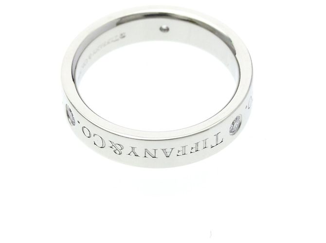 Tiffany & Co Tiffany Flat Band Ring mit 3 Diamonds Silber - Ansicht 9