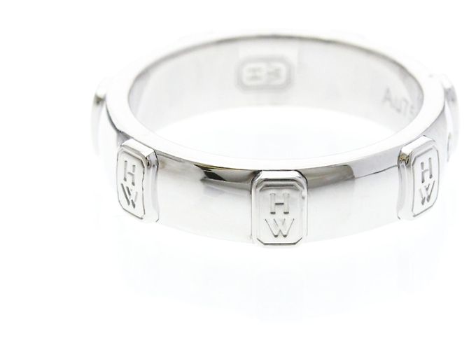 Harry Winston HW Logo Ring Silber - Ansicht 2
