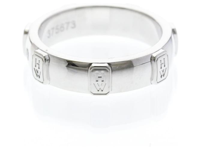 Harry Winston HW Logo Ring Silber - Ansicht 3