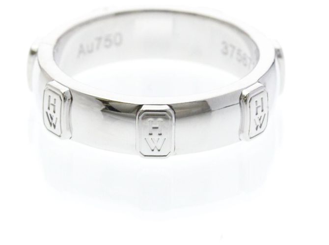 Harry Winston HW Logo Ring Silber - Ansicht 4