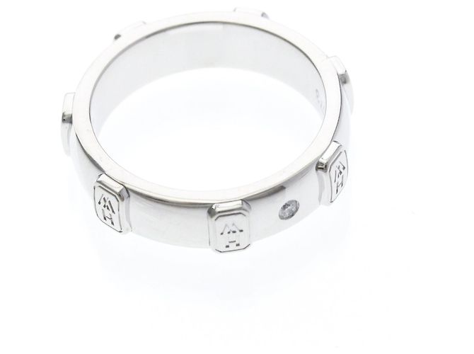Harry Winston HW Logo Ring Silber - Ansicht 9