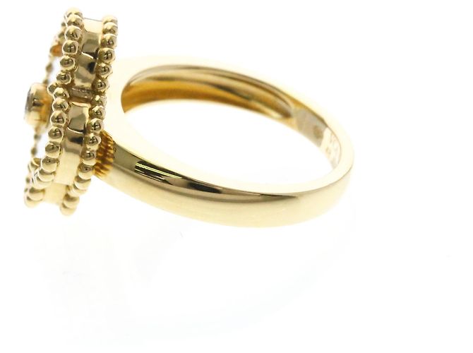 Van Cleef & Arpels Vintage Alhambra Perlmutt-Ring Golden - Ansicht 2