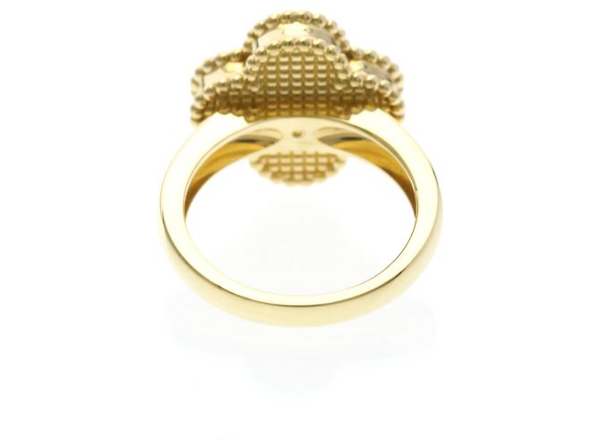 Van Cleef & Arpels Vintage Alhambra Perlmutt-Ring Golden - Ansicht 3