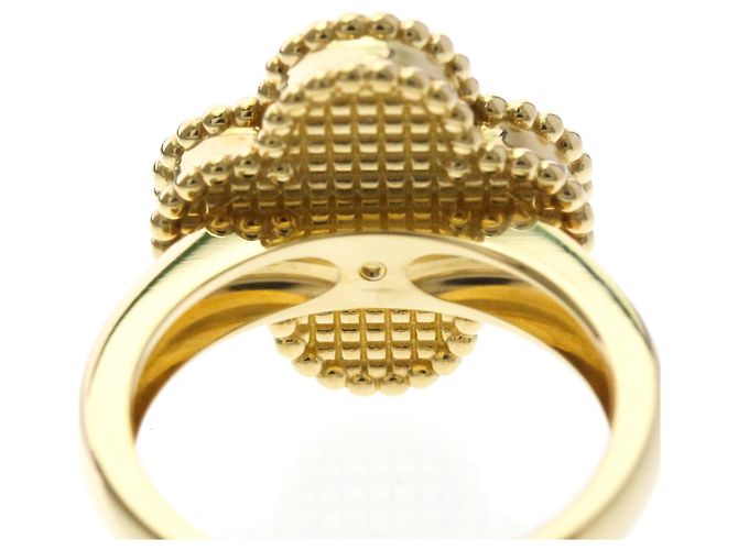 Van Cleef & Arpels Vintage Alhambra Perlmutt-Ring Golden - Ansicht 7
