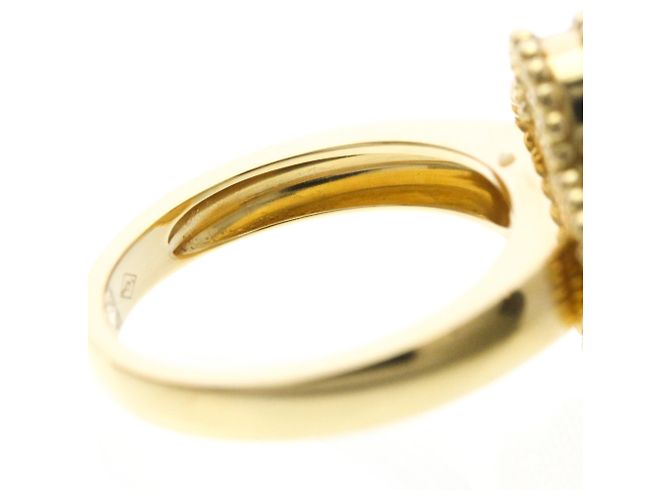 Van Cleef & Arpels Vintage Alhambra Perlmutt-Ring Golden - Ansicht 8
