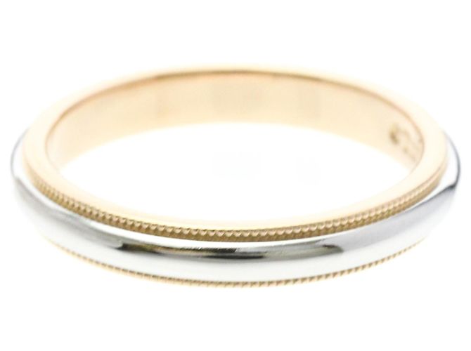 Tiffany & Co Tiffany Milgrain Band Ring Silber Golden - Ansicht 2