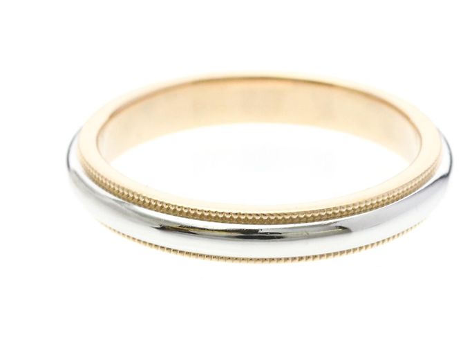 Tiffany & Co Tiffany Milgrain Band Ring Silber Golden - Ansicht 3