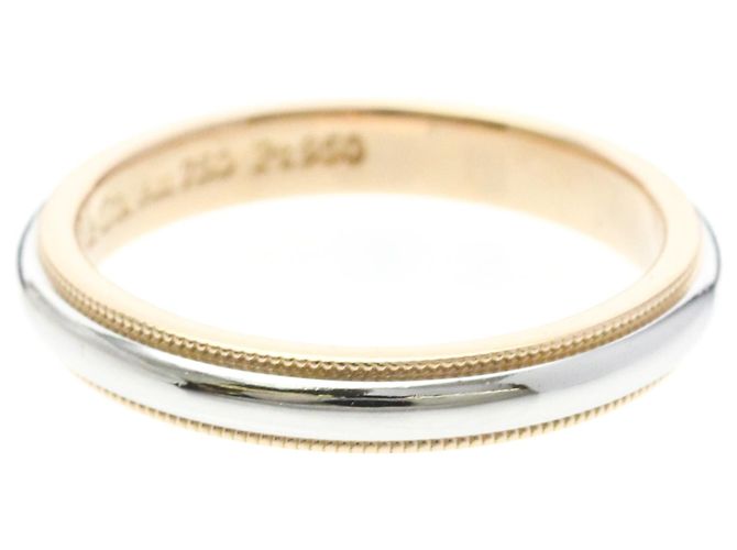 Tiffany & Co Tiffany Milgrain Band Ring Silber Golden - Ansicht 4