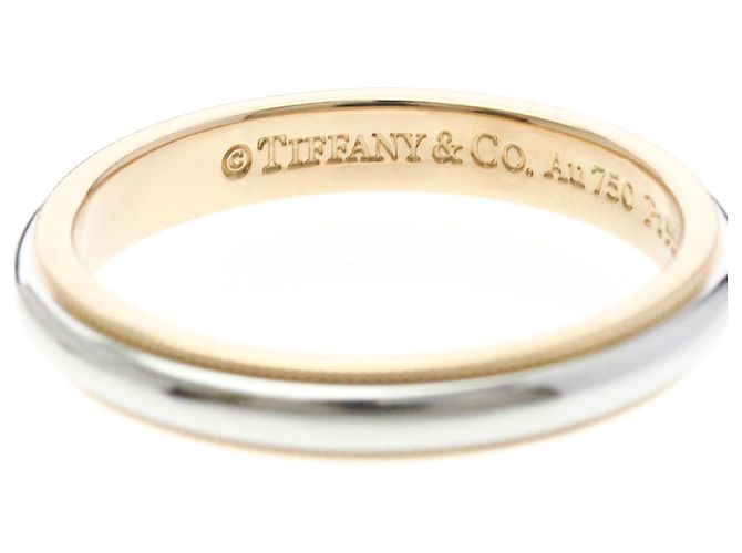 Tiffany & Co Tiffany Milgrain Band Ring Silber Golden - Ansicht 5