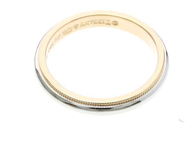 Tiffany & Co Tiffany Milgrain Band Ring Silber Golden - Ansicht 9