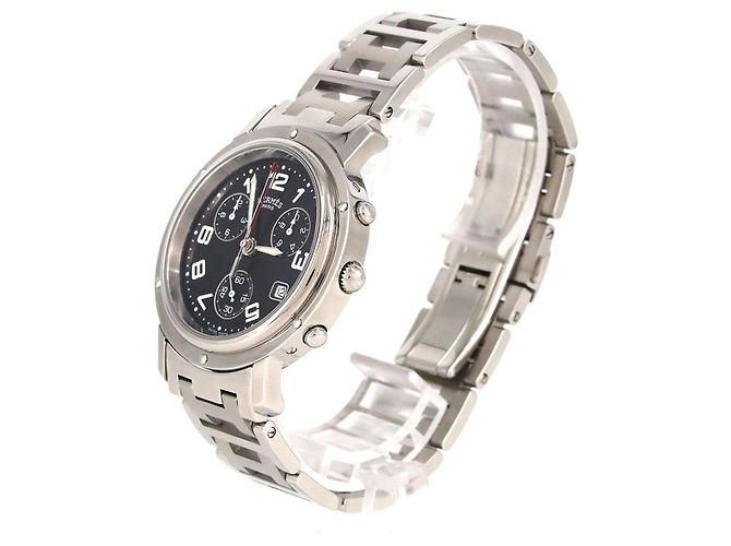 Relógio Hermès Clipper Chronograph CL1.910 Aço Inoxidável Quartzo - vista 2