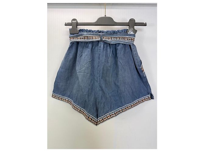 Ermanno Scervino Short Royal Denim Beachwear Blanco Azul Naranja - vista 2